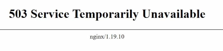503-as HTTP kód NginX 1.19-ben