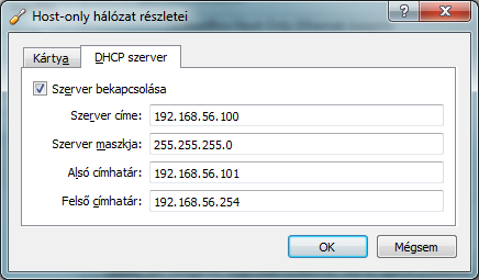 DHCP szerver